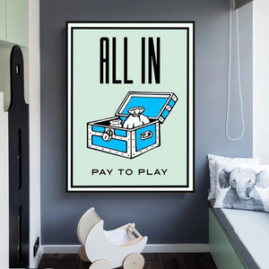 Monopoly All in Card Canvas Wall Art-Wall Posters
