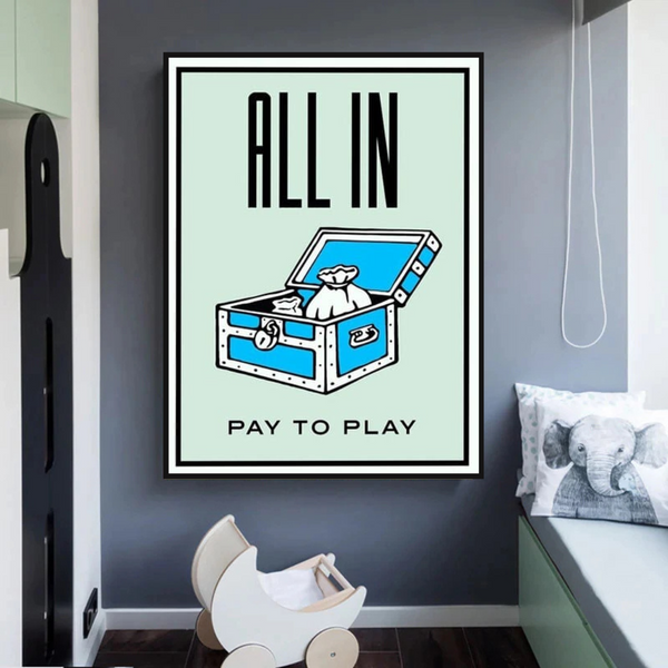 Monopoly All in Card Canvas Wall Art-Wall Posters