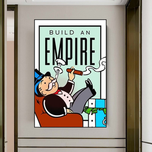 Monopoly Build an Empire Card Canvas Wall Art-Wall Posters