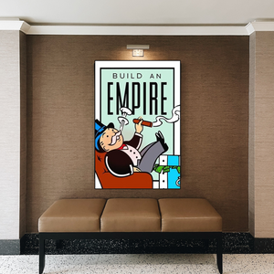 Monopoly Build an Empire Card Canvas Wall Art-Wall Posters