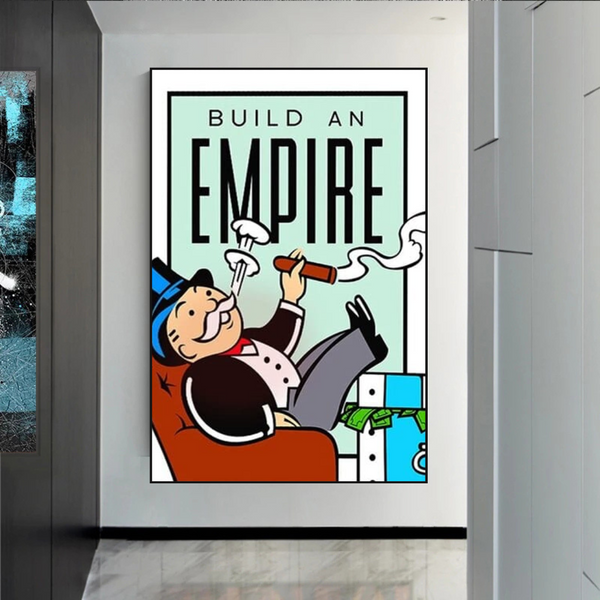 Monopoly Build an Empire Card Canvas Wall Art-Wall Posters
