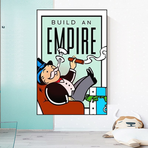 Monopoly Build an Empire Card Canvas Wall Art-Wall Posters