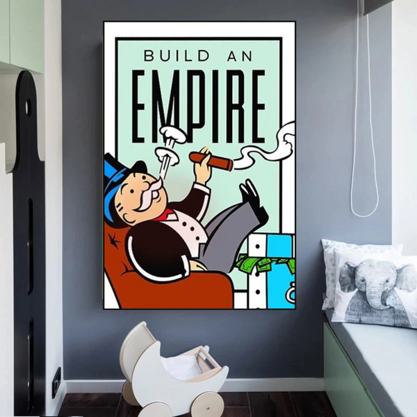 Monopoly Build an Empire Card Canvas Wall Art-Wall Posters