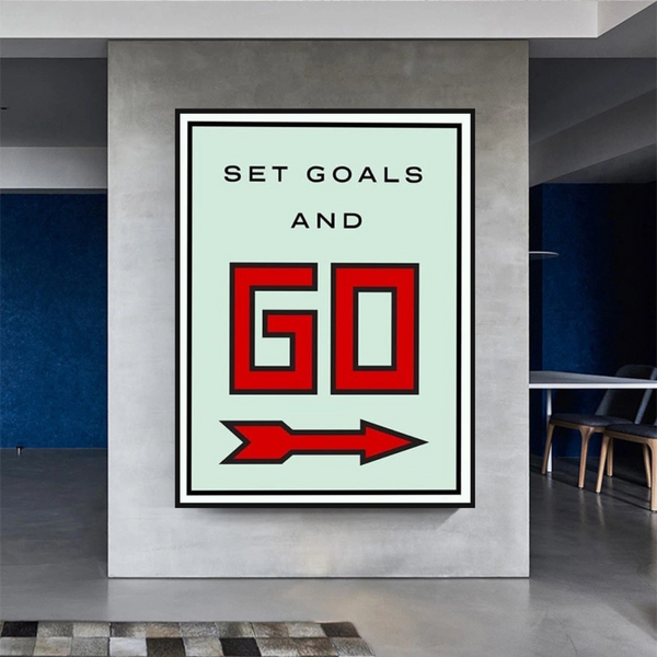 Monopoly Get Goals and Go Card Canvas Wall Art-Wall Posters