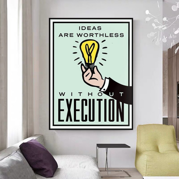 Monopoly Ideas are worthless Card Canvas Wall Art-Wall Posters