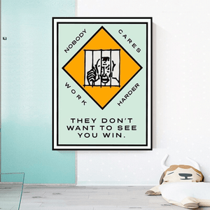 Monopoly They dont want to let you win Card Canvas Wall Art-Wall Posters