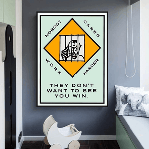 Monopoly They dont want to let you win Card Canvas Wall Art-Wall Posters