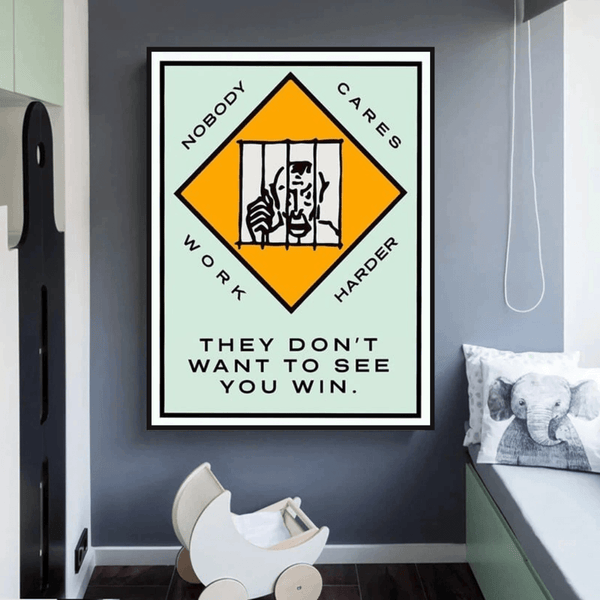 Monopoly They dont want to let you win Card Canvas Wall Art-Wall Posters