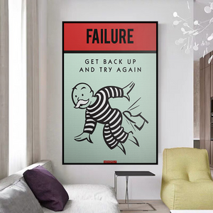 Monopoly's 'Try Again' Canvas Wall Art-Wall Posters