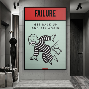 Monopoly's 'Try Again' Canvas Wall Art-Wall Posters