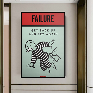 Monopoly's 'Try Again' Canvas Wall Art-Wall Posters