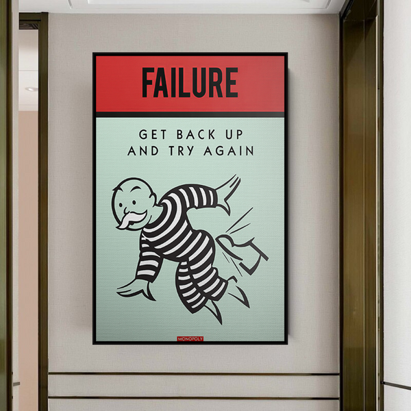 Monopoly's 'Try Again' Canvas Wall Art-Wall Posters