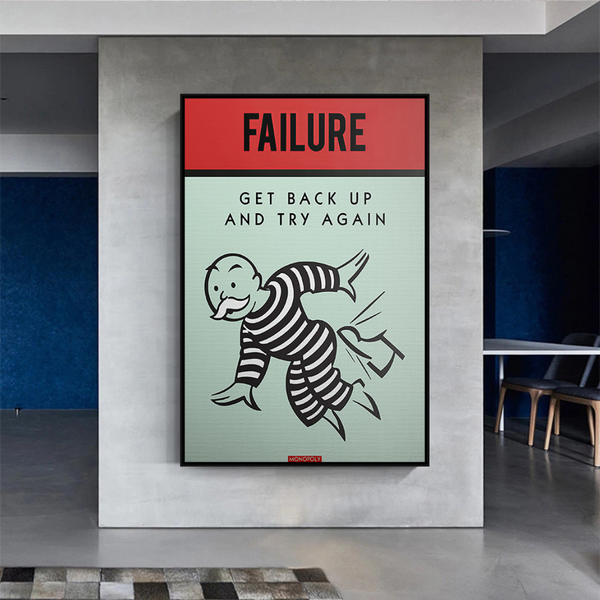 Monopoly's 'Try Again' Canvas Wall Art-Wall Posters