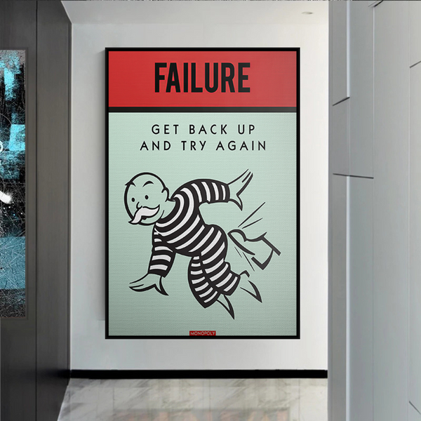 Monopoly's 'Try Again' Canvas Wall Art-Wall Posters