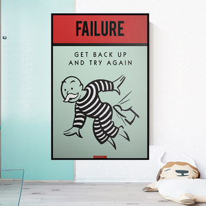 Monopoly's 'Try Again' Canvas Wall Art-Wall Posters