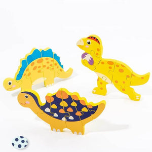 Montessori Baby Wooden Cartoon Dinosaur 3D Puzzle Jigsaw-Wooden Puzzles
