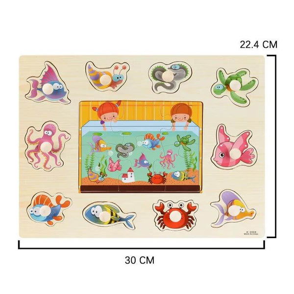 Montessori Wooden Puzzles Jigsaw Baby Educational Board-Wooden Puzzles