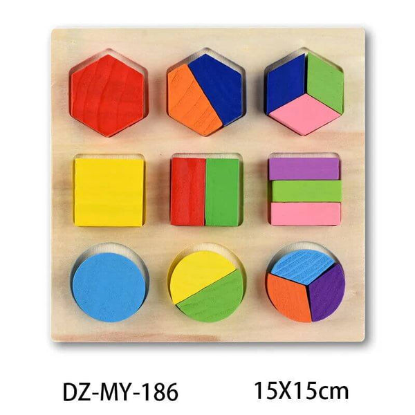 Montessori Wooden Puzzles Jigsaw Baby Educational Board-Wooden Puzzles