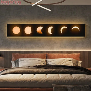Moon Eclipse LED Wall Lght: Stylish & Energy-Efficient Lighting-LED Wall Art