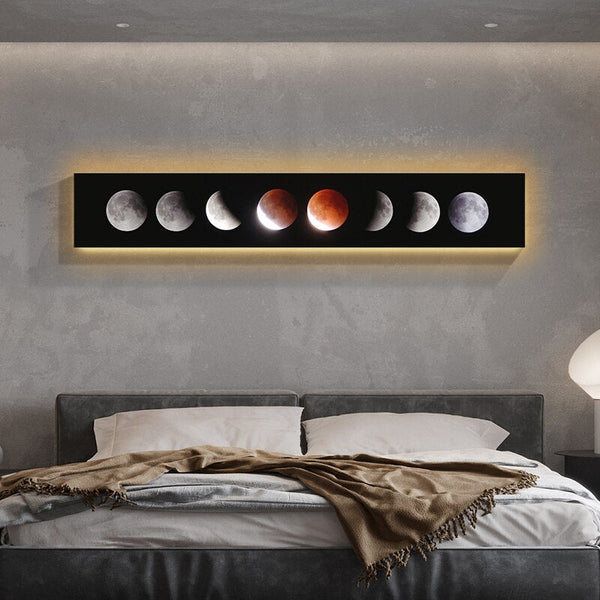 Moon Eclipse LED Wall Lght: Stylish & Energy-Efficient Lighting-LED Wall Art