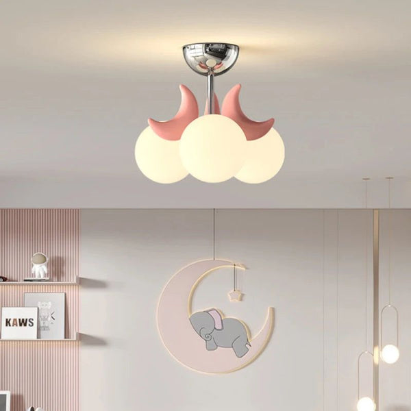 Moon LED Ball Lamp for Girls Room - Illuminate the Night with Whimsical Charm-Kids Room Nursery Lighting