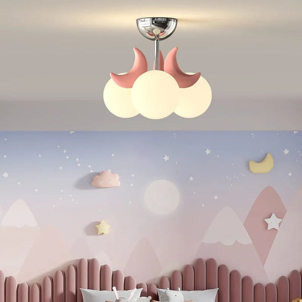 Moon LED Ball Lamp for Girls Room - Illuminate the Night with Whimsical Charm-Kids Room Nursery Lighting