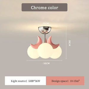 Moon LED Ball Lamp for Girls Room - Illuminate the Night with Whimsical Charm-Kids Room Nursery Lighting