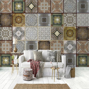 Moroccan Wallpaper Mural: Enhance Your Space-Geometric Shapes Wallpaper