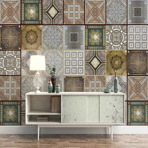Moroccan Wallpaper Mural: Enhance Your Space-Geometric Shapes Wallpaper