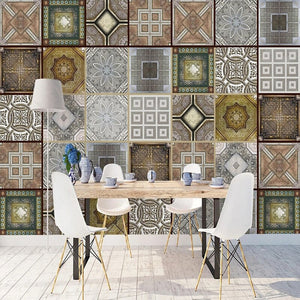 Moroccan Wallpaper Mural: Enhance Your Space-Geometric Shapes Wallpaper