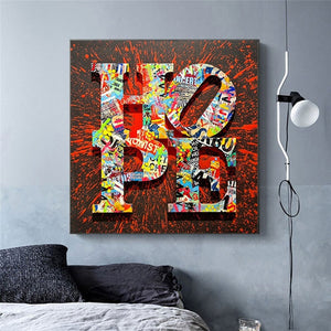 Motivational Artwork Hope Letter Graffiti Art Paintings Print on Canvas Modern Street Art Posters and Prints Home Decoration-Wall Posters