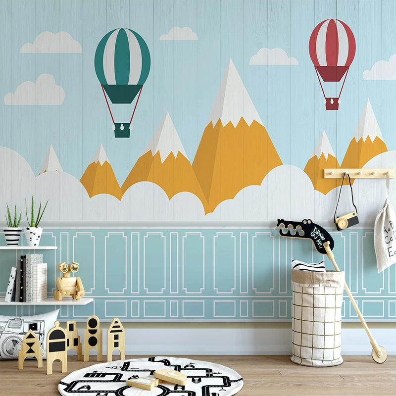 Mountain Peaks Kids Nursery Wallpaper: A Scenic Wonderland-Kids Room Wallpaper
