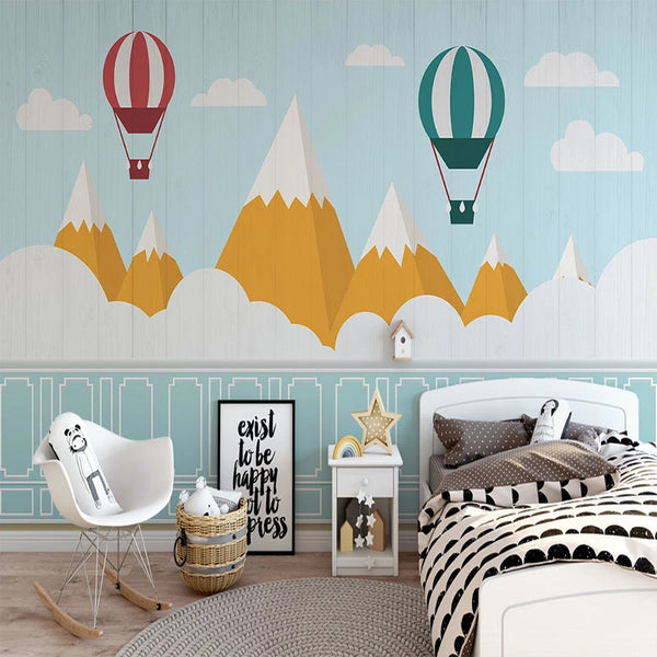 Mountain Peaks Kids Nursery Wallpaper: A Scenic Wonderland-Kids Room Wallpaper