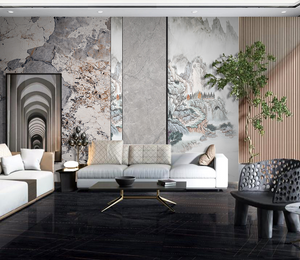 Mountain Scenery: Marble Wallpaper Murals-Marble Design Wallpaper