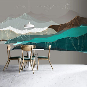Mountains Wallpaper for Home Wall Decor-Geometric Shapes Wallpaper