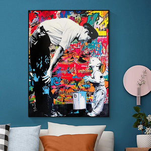 Mr. Brainwash: Not Guilty Canvas Wall Art-Wall Posters