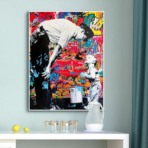 Mr. Brainwash: Not Guilty Canvas Wall Art-Wall Posters