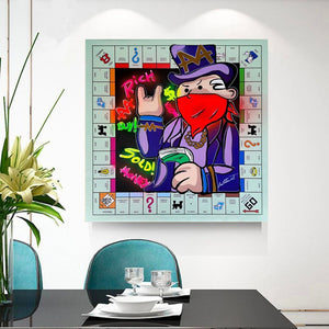 Mr Monopoly Canvas Art: The Perfect Board Game Collectible-Wall Posters