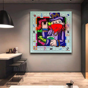 Mr Monopoly Canvas Art: The Perfect Board Game Collectible-Wall Posters
