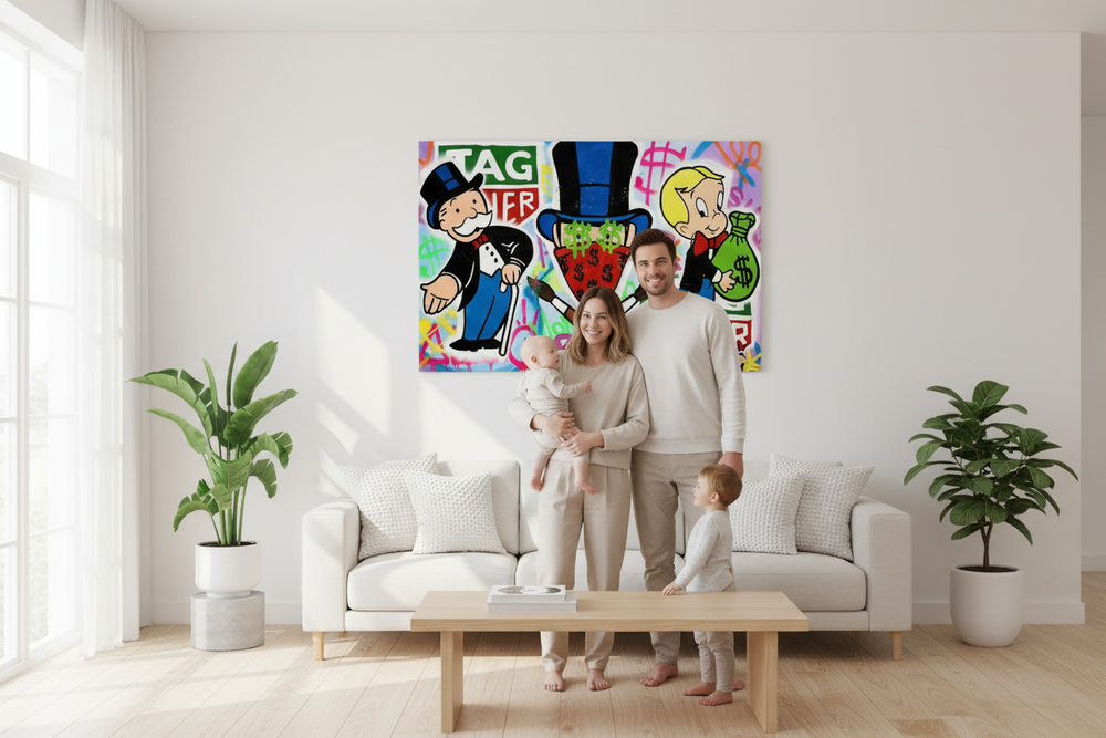Mr Monopoly und Richie Watch Poster – Sammler-Kunstdruck