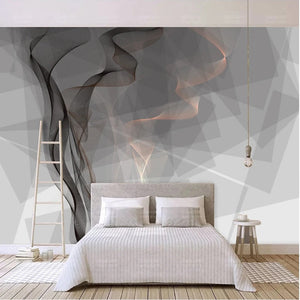 Mystic Aura: Smoke Line Wallpaper-Marble Design Wallpaper
