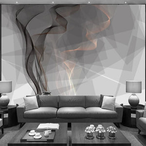 Mystic Aura: Smoke Line Wallpaper-Marble Design Wallpaper