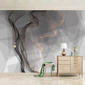 Mystic Aura: Smoke Line Wallpaper-Marble Design Wallpaper