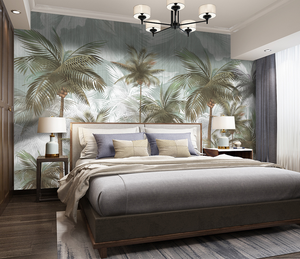 Nature Palm Trees Design - Tropical Forest Wallpaper Mural-Trees Wallpaper