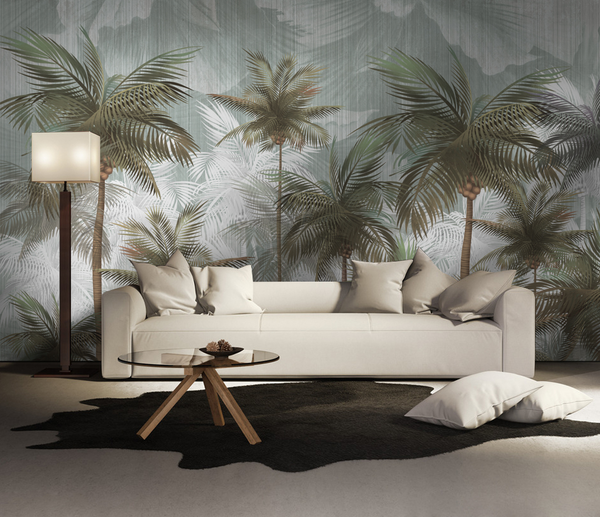 Nature Palm Trees Design - Tropical Forest Wallpaper Mural-Trees Wallpaper