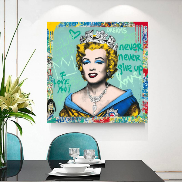 Never Never Giveup Marilyn Poster - Embolden Your Courage-Wall Posters
