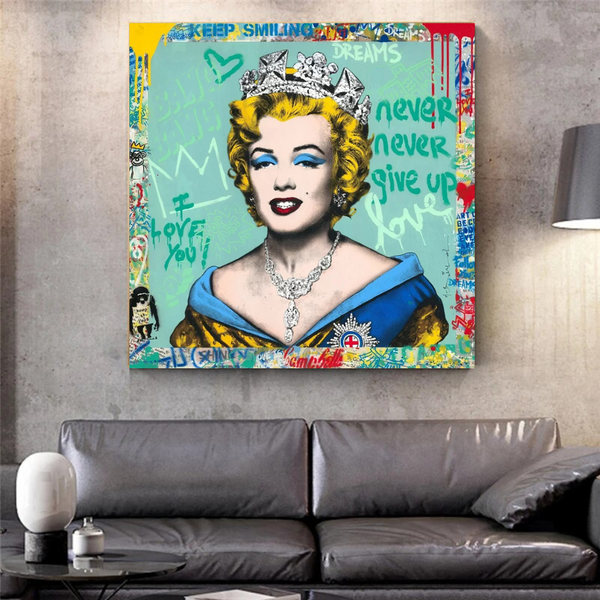 Never Never Giveup Marilyn Poster - Embolden Your Courage-Wall Posters