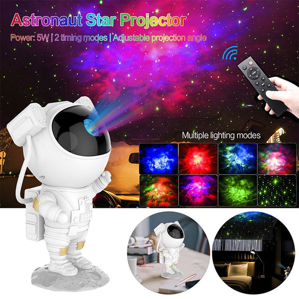 New Astronaut Projector for Kids Bedroom | Astronaut Starry Galaxy Star Night Lights-Kids Room Nursery Lighting