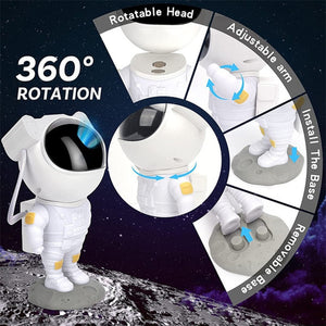 New Astronaut Projector for Kids Bedroom | Astronaut Starry Galaxy Star Night Lights-Kids Room Nursery Lighting