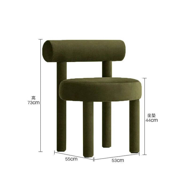 Nordic Chubby Designer Velvet Chair-Arm Chairs, Recliners & Sleeper Chairs